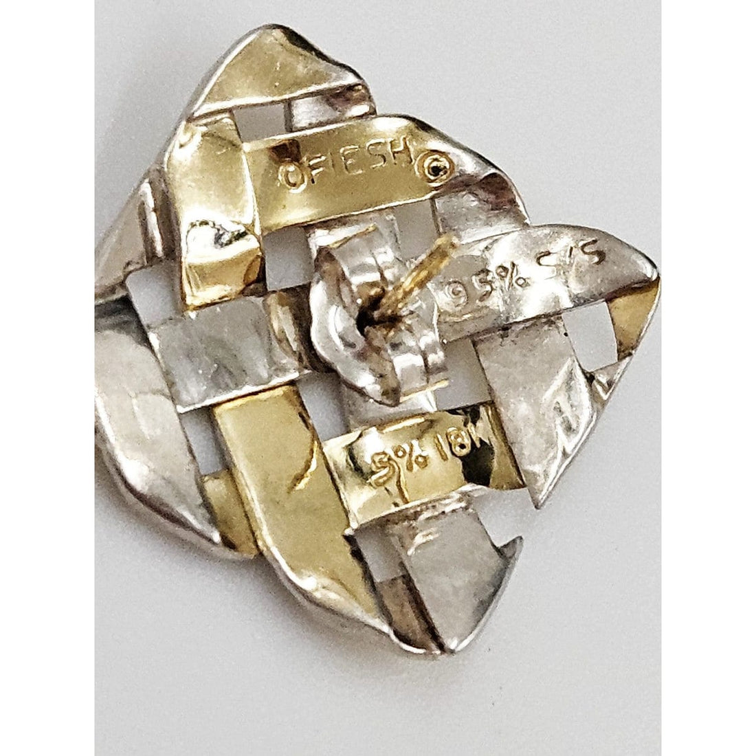 Gabriel Ofiesh Jewelry Gabriel Ofiesh Sterling 18k Modernist Earrings