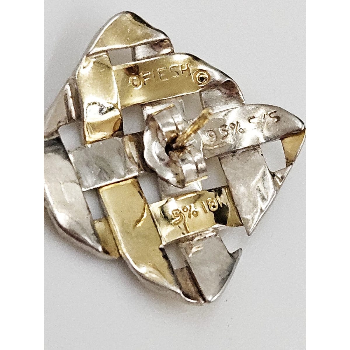 Gabriel Ofiesh Jewelry Gabriel Ofiesh Sterling 18k Modernist Earrings
