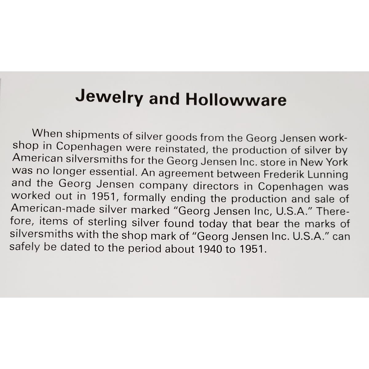 Georg Jensen Jewelry 1940&