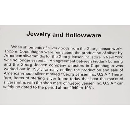 Georg Jensen Jewelry 1940&
