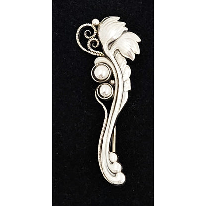 Georg Jensen Jewelry Superb Danish Georg Jensen Sterling Art Deco Brooch 1940s