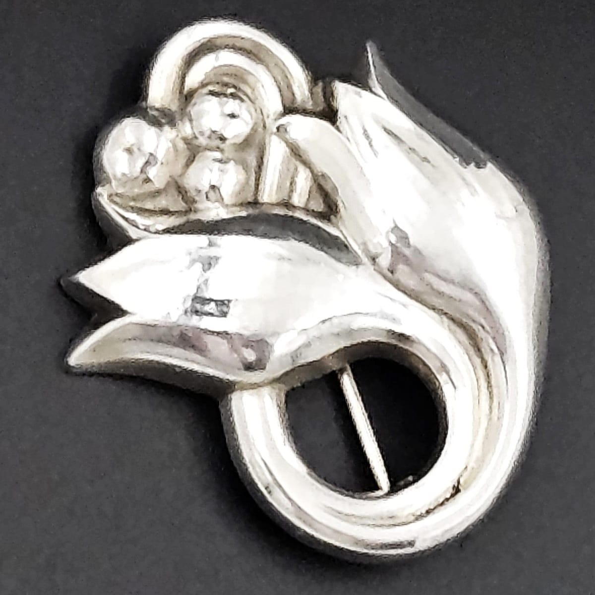 Georg Jensen Jewelry Superb Danish Georg Jensen Sterling Art Deco Tulip Flower 