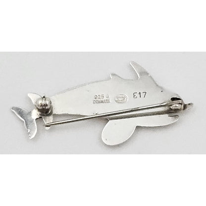 Georg Jensen Jewelry Superb Danish Georg Jensen Sterling Double Dolphins Brooch