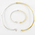 Georg Jensen Jewelry Superb Georg Jensen Sterling+Gold Modernist Neck Ring + Bangle Set 80/90s