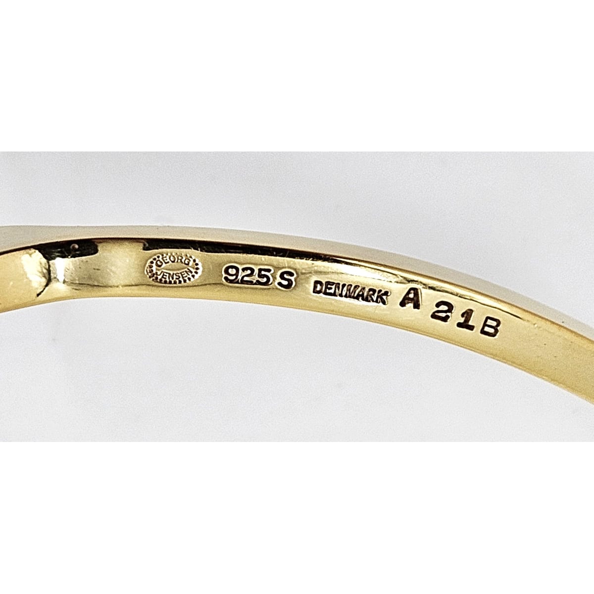 Georg Jensen Jewelry Superb Georg Jensen Sterling+Gold Modernist Neck Ring + Bangle Set 80/90s