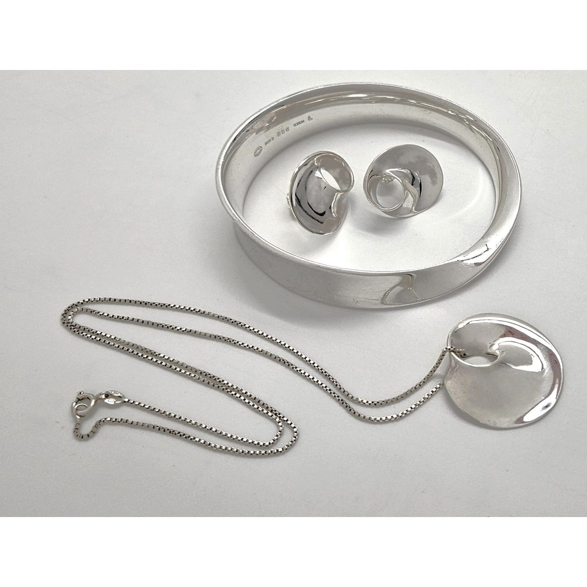 Georg Jensen Jewelry Superb Georg Jensen Torun Sterling Mobius Bangle Brooch Earrings Set 1960s