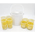 Georges Briard Serveware Georges Briard Yellow & White Icicles Barware Set