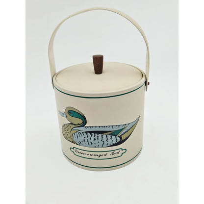 Georges Briard Serveware Rare Georges Briard Mallard Duck Tray &amp; Ice Bucket Barware Set 1950s
