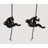 Global Views Artwork Global Views Matte Black Cast Iron Rock Wall Climber Men Wall Art Set of 2