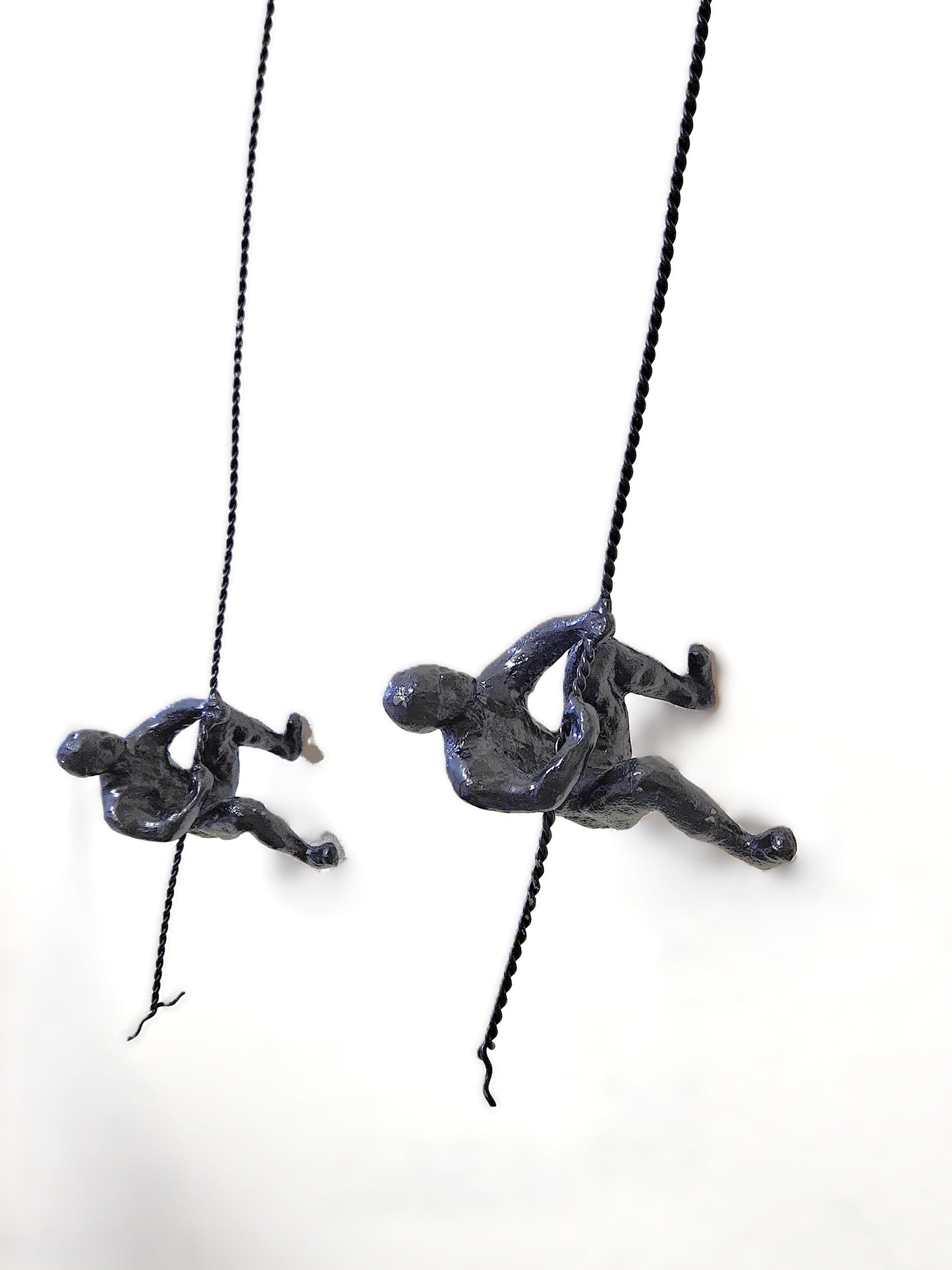 Global Views Artwork Retired Global Views Black Cast Iron Rock Wall Climbers Men Wall Art Set of 2