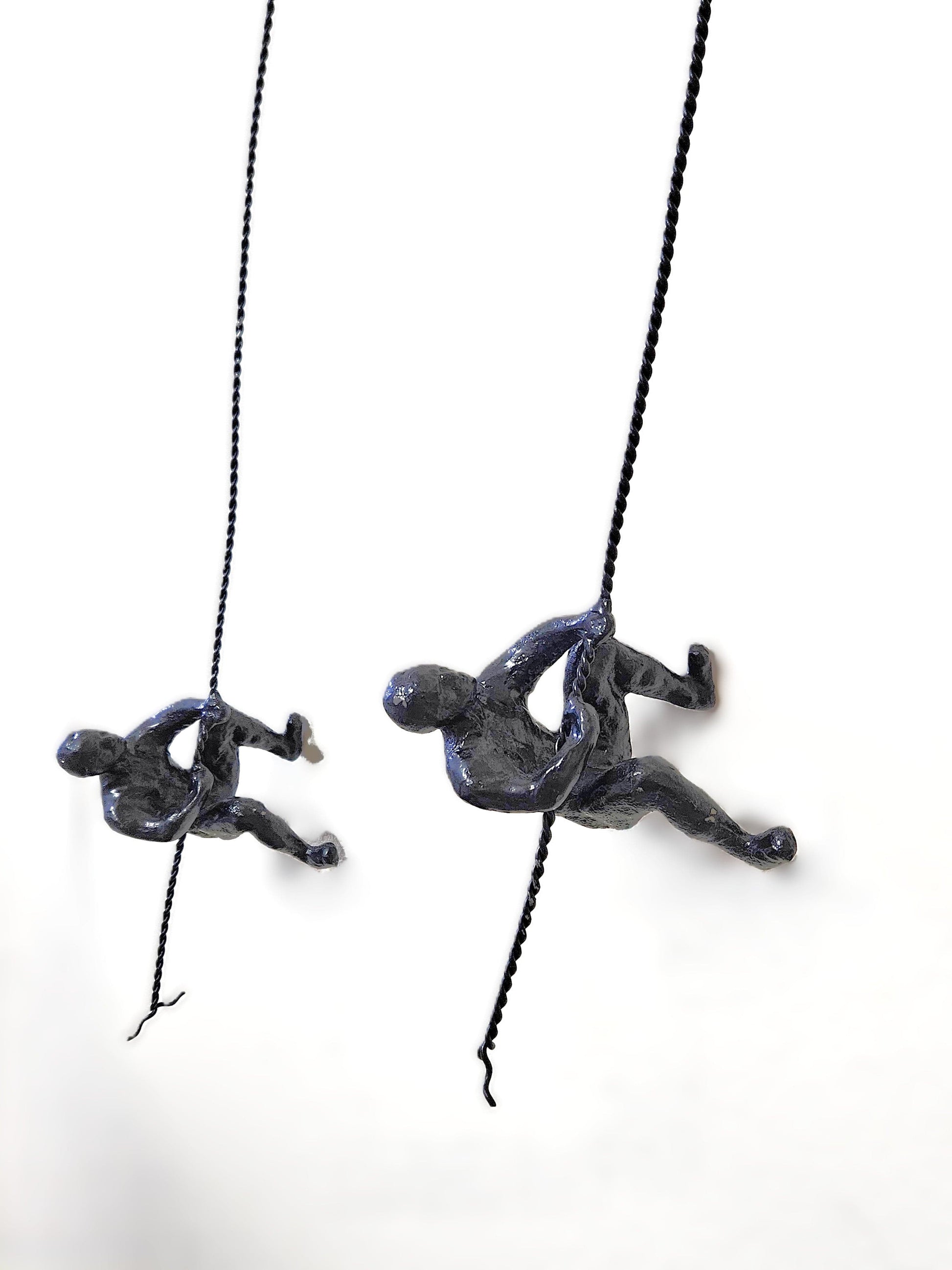 Global Views Artwork Retired Global Views Black Cast Iron Rock Wall Climbers Men Wall Art Set of 2