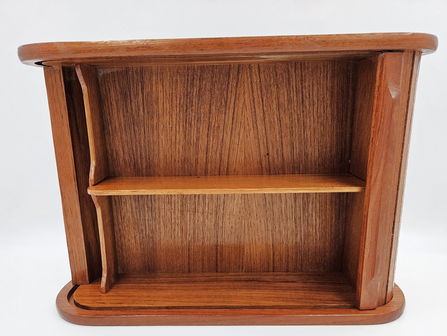 Goodwood Cabinet Mid Century Modern Goodwood Teakwood Tambour Door Shelf Cabinet