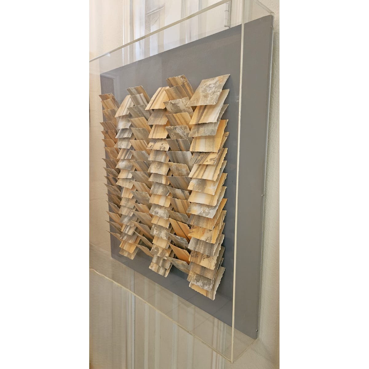 Greg Copeland Artwork Superb Greg Copeland Mixed Media on Wood Lucite Box Frame Wall Art 1983