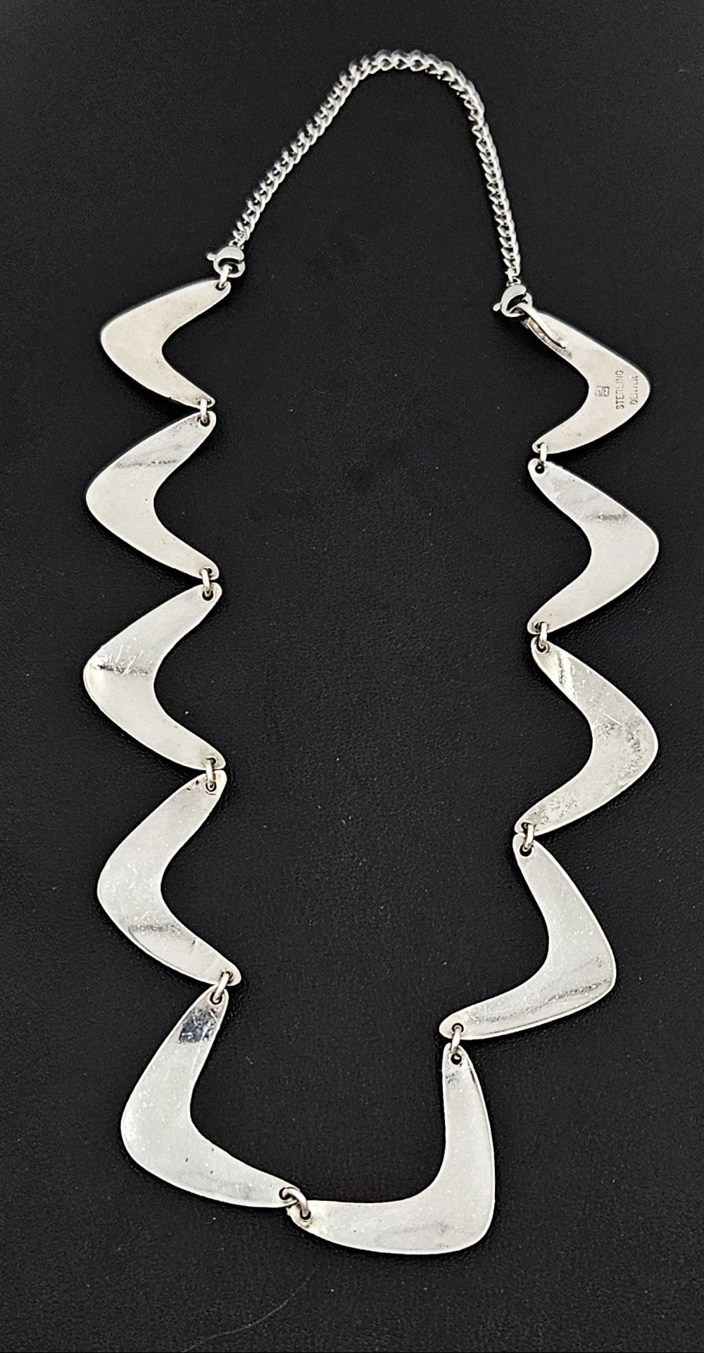 Gusterman Jewelry Gustermans Modernist Scandinavian Design Sterling Necklace 1960/70s