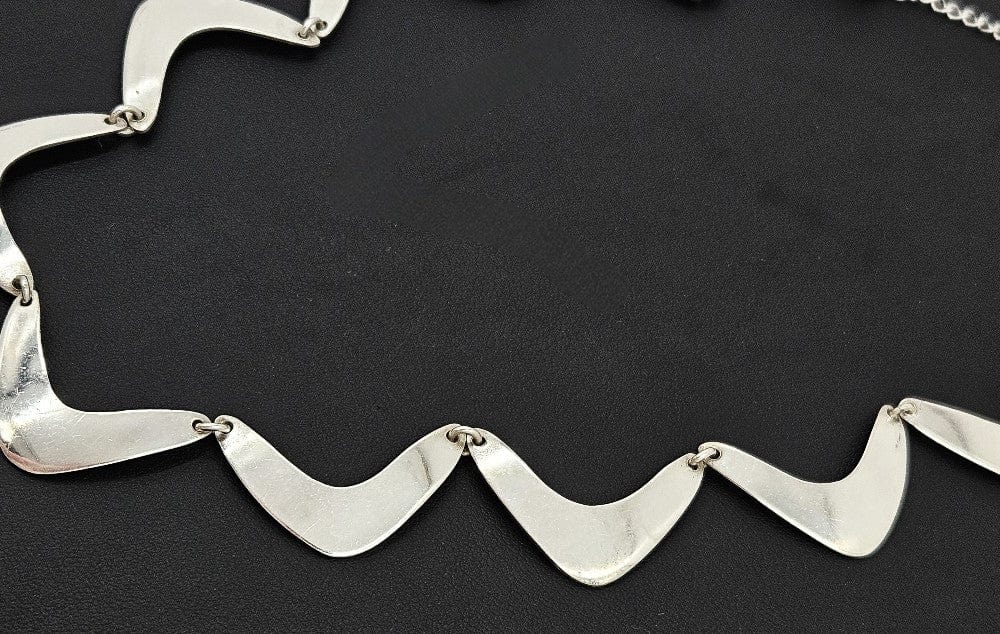 Gusterman Jewelry Gustermans Modernist Scandinavian Design Sterling Necklace 1960/70s