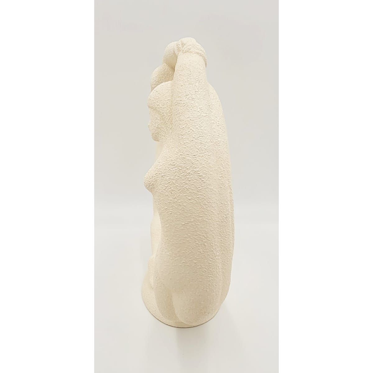 Haeger Sculpture Haeger Circle of Love Couple Textured Ivory Ceramic Sculpture 1980s