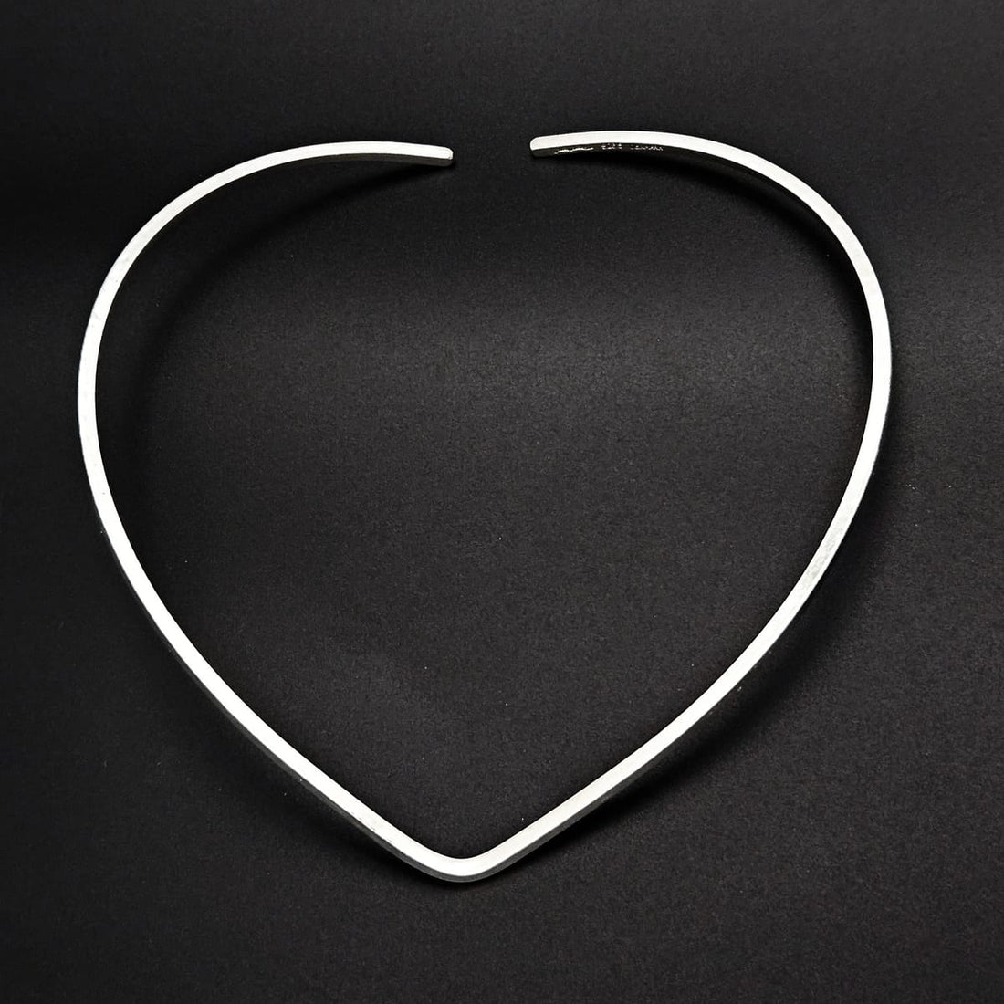 Hans Hansen Jewelry Hans Hansen Denmark Modernist Sterling V Torque Necklace 1960s
