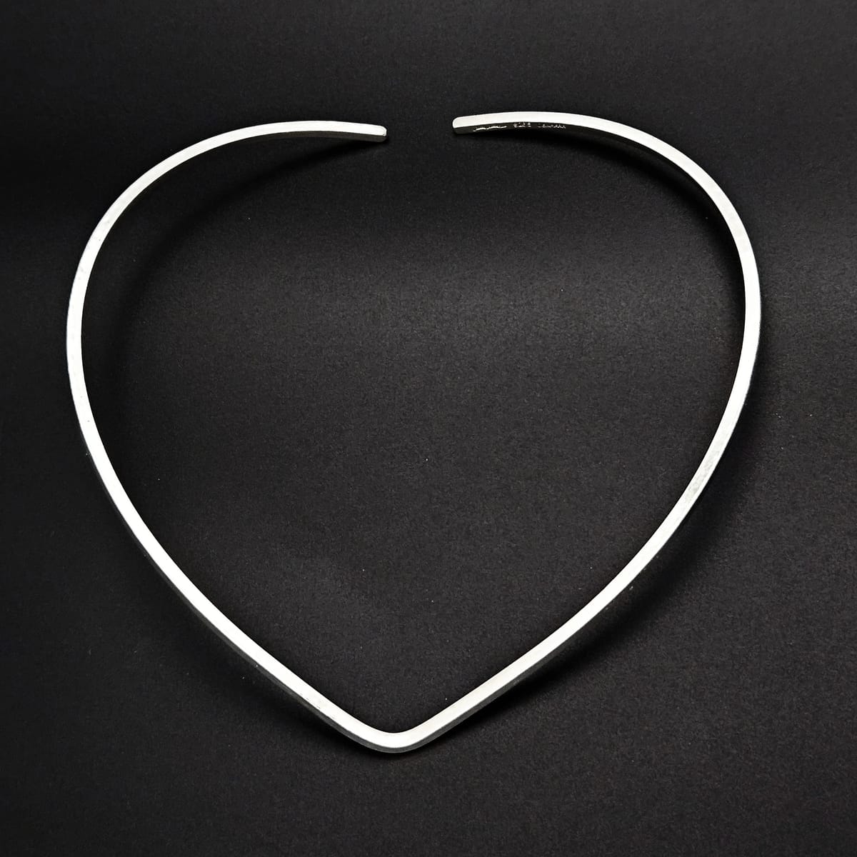 Hans Hansen Jewelry Hans Hansen Denmark Modernist Sterling V Torque Necklace 1960s