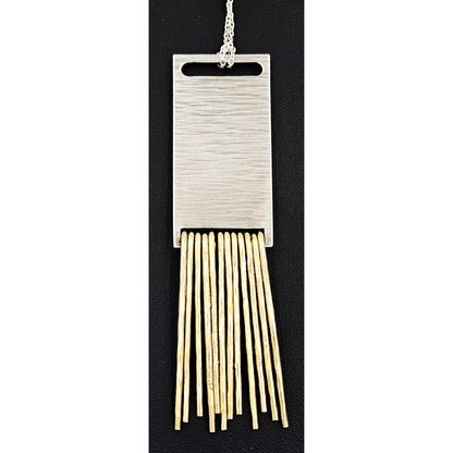 Hans Hansen Jewelry Rare Hans Hansen Denmark Modernist Sterling Kinetic Fringe Necklace 1960s