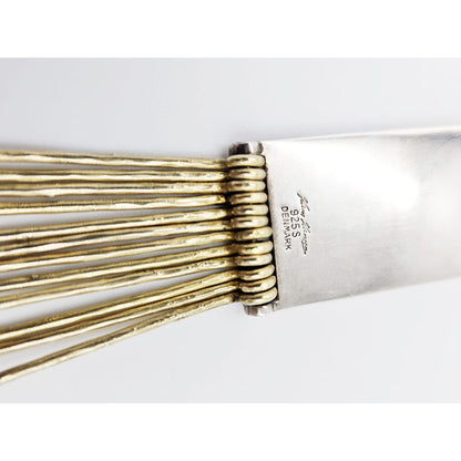Hans Hansen Jewelry Rare Hans Hansen Denmark Modernist Sterling Kinetic Fringe Necklace 1960s