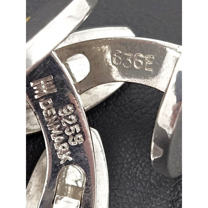 Hans Hansen Jewelry Superb Hans Hansen Denmark Sterling Enamel Modernist Cufflinks 