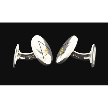 Hans Hansen Jewelry Superb Hans Hansen Denmark Sterling Enamel Modernist Cufflinks 