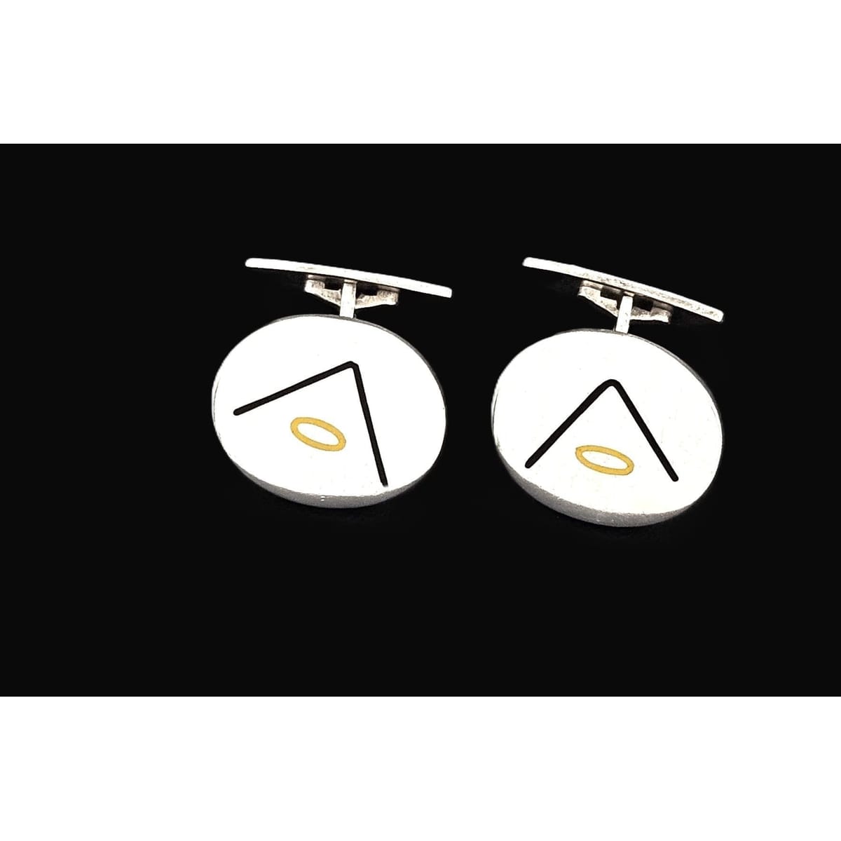 Hans Hansen Jewelry Superb Hans Hansen Denmark Sterling Enamel Modernist Cufflinks 