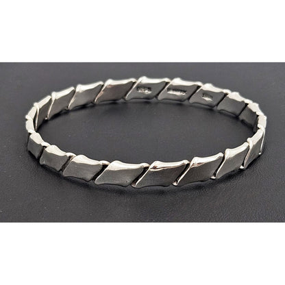 Hans Hansen Jewelry Superb Hans Hansen Denmark Sterling Modernist Faux Bamboo Bangle Bracelet