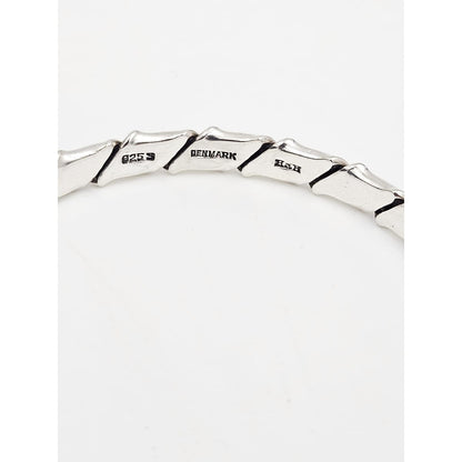 Hans Hansen Jewelry Superb Hans Hansen Denmark Sterling Modernist Faux Bamboo Bangle Bracelet