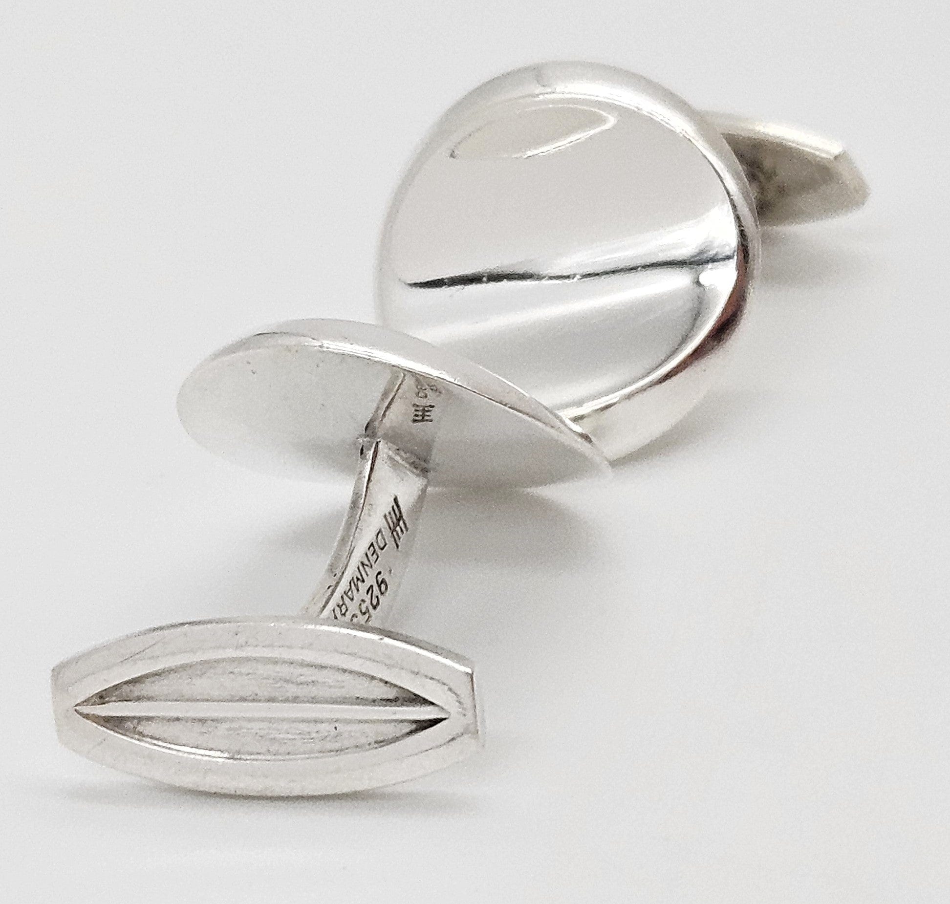 Hans Hansen Jewelry Superb Hans Hansen Denmark Sterling Silver Modernist Cufflinks #639 C 1970s