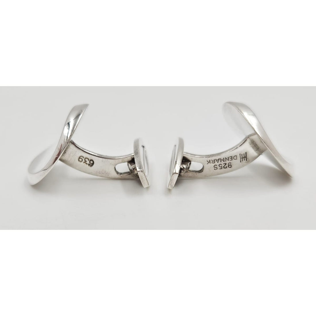 Hans Hansen Jewelry Superb Hans Hansen Denmark Sterling Silver Modernist Cufflinks 