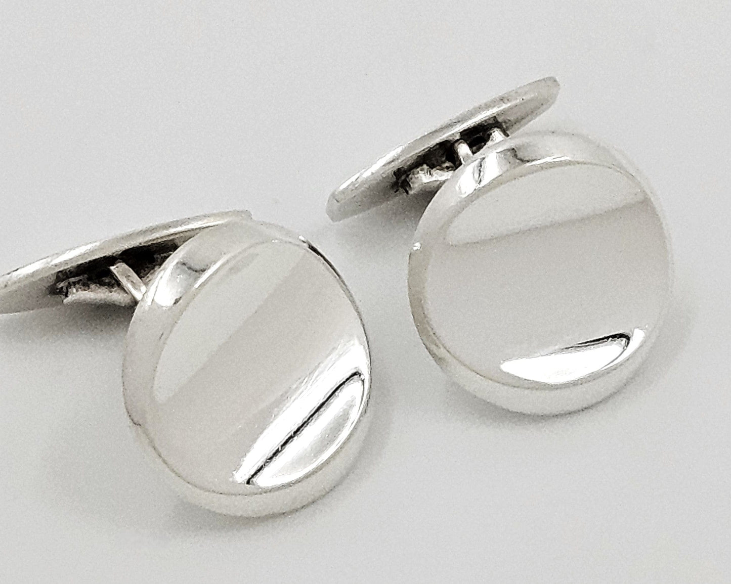 Hans Hansen Jewelry Superb Hans Hansen Denmark Sterling Silver Modernist Cufflinks #639 C 1970s