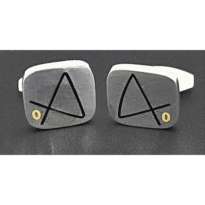 Hans Hansen Jewelry Superb Rare Hans Hansen Denmark Sterling &amp; Enamel Modernist Cufflinks