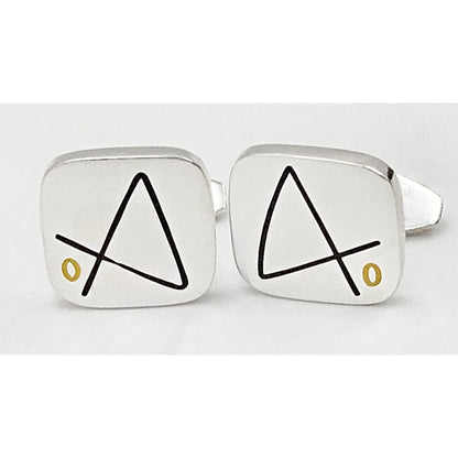 Hans Hansen Jewelry Superb Rare Hans Hansen Denmark Sterling &amp; Enamel Modernist Cufflinks