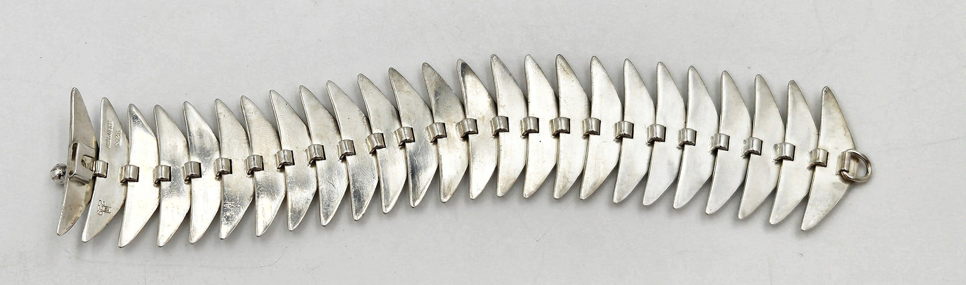 Hans Hansen Jewelry Superb Rare Hans Hansen Denmark Sterling Modernist Articulating Bracelet 30s