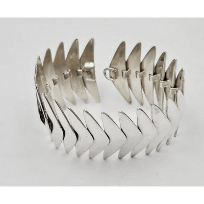 Hans Hansen Jewelry Superb Rare Hans Hansen Denmark Sterling Modernist Articulating Bracelet 30s