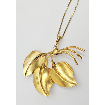 Hans Myhre Jewelry RARE Hans Myhre Norway Sterling Enamel Flower Leaves Pendant Necklace 50&