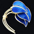 Hans Myhre Jewelry RARE Norway Hans Myhre Sterling Enamel Flower Leaves Brooch 1950&