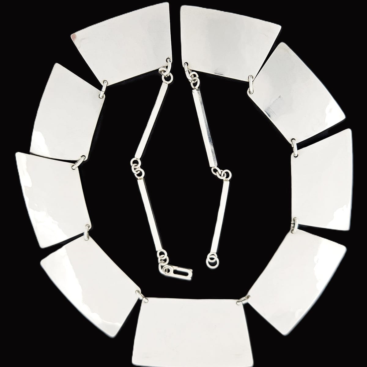 Harry Osaki Jewelry Ultra Rare OOAK Designer Harry Osaki Sterling Modernist Necklace 1950/60s