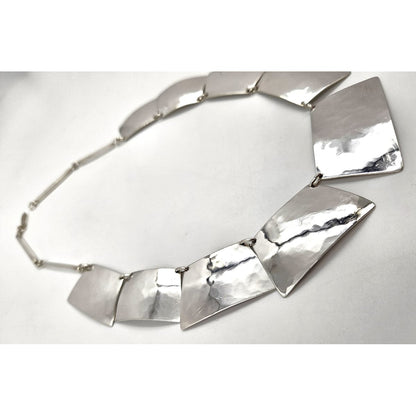 Harry Osaki Jewelry Ultra Rare OOAK Designer Harry Osaki Sterling Modernist Necklace 1950/60s