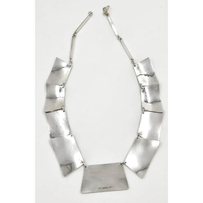 Harry Osaki Jewelry Ultra Rare OOAK Designer Harry Osaki Sterling Modernist Necklace 1950/60s