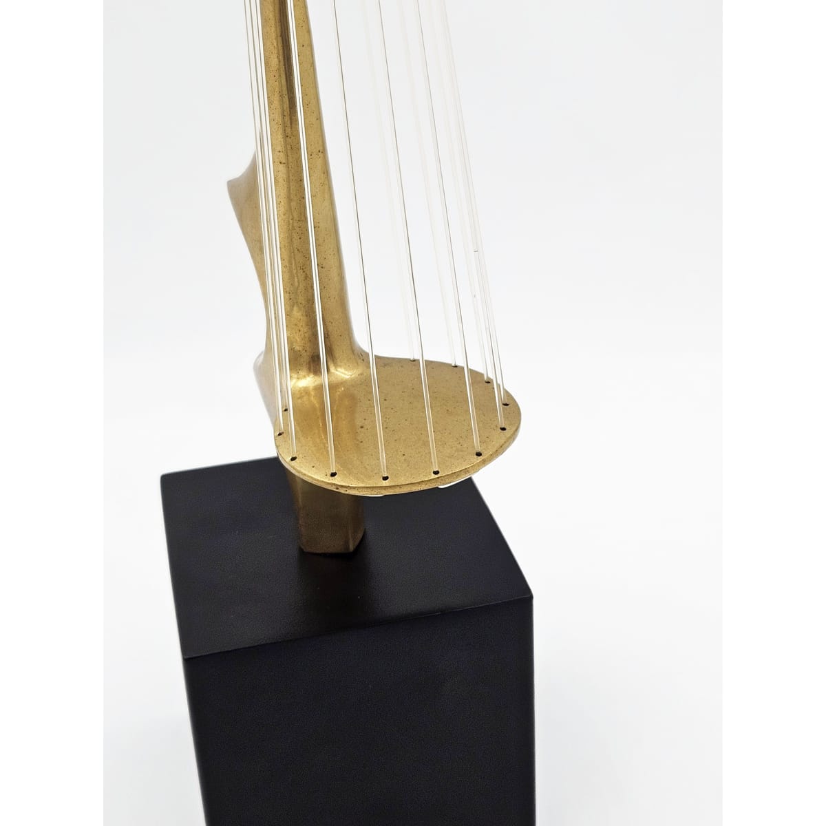 Hattakitkosol Somchal Sculpture Rare and Superb Hattakitkosol Somchal Bronze &amp; String Abstract Sculpture