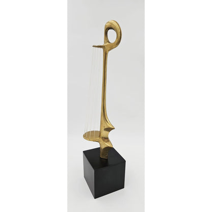Hattakitkosol Somchal Sculpture Rare and Superb Hattakitkosol Somchal Bronze &amp; String Abstract Sculpture