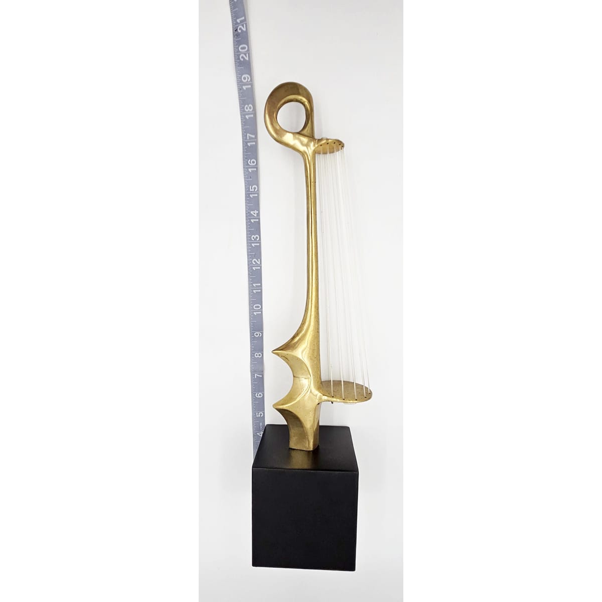 Hattakitkosol Somchal Sculpture Rare and Superb Hattakitkosol Somchal Bronze &amp; String Abstract Sculpture