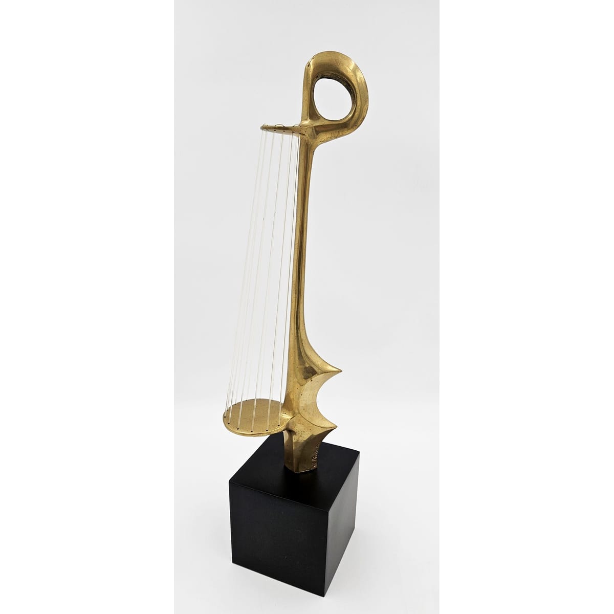 Hattakitkosol Somchal Sculpture Rare and Superb Hattakitkosol Somchal Bronze &amp; String Abstract Sculpture
