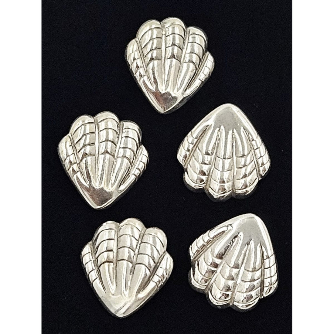 Hector Aguilar Jewelry Hector Aguilar Taxco 940 Sterling Silver Button Cover Set Circa 1940-1945