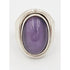 Hermann Siersbol Jewelry Danish Hermann Siersbol Modernist Sterling & Amethyst Domed Cocktail Ring 1960s