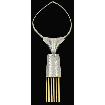 Hermann Siersbol Jewelry Superb RARE Hermann Siersbol Denmark Modernist Drop Dangle Pendant Necklace