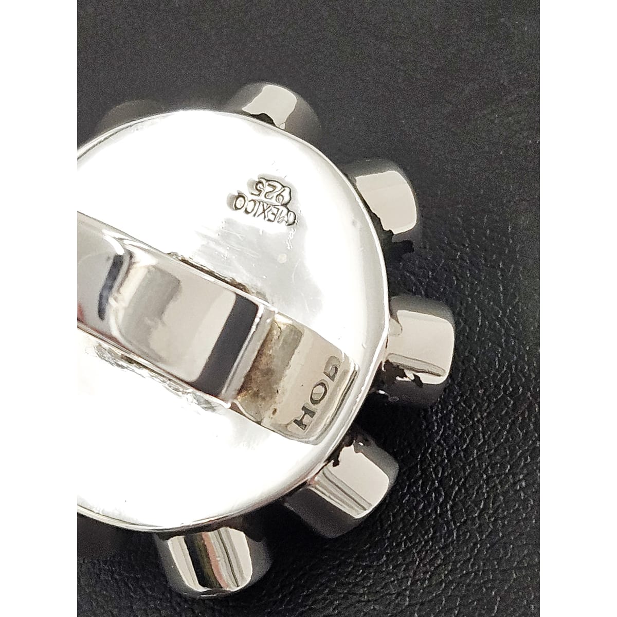 HOB Jewelry Vintage Sterling Silver Large Bold Abstract Modernist Cocktail Ring