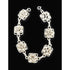 Hobé Sterling Jewelry Hobé et Cié Paris New York Sterling Silver Floral Panel Link Bracelet C. 1940&